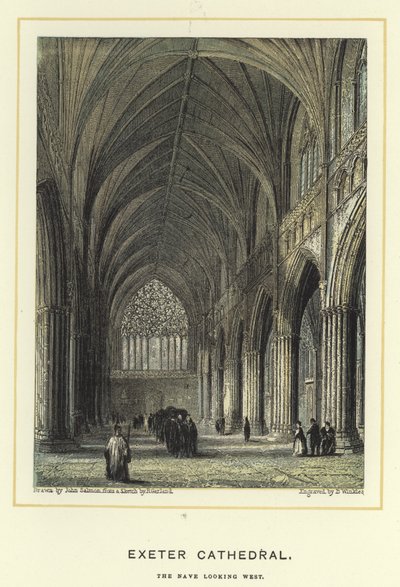 Catedral de Exeter, la nave mirando al oeste de John Francis Salmon